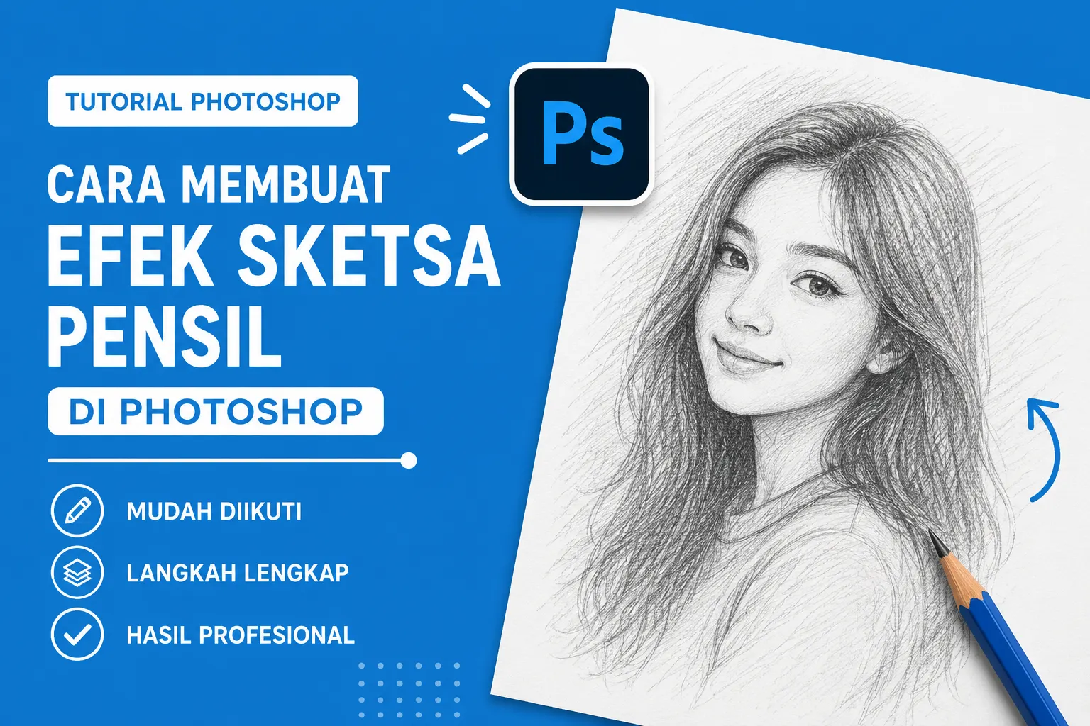 Cara Membuat Efek Sketsa Pensil di Photoshop