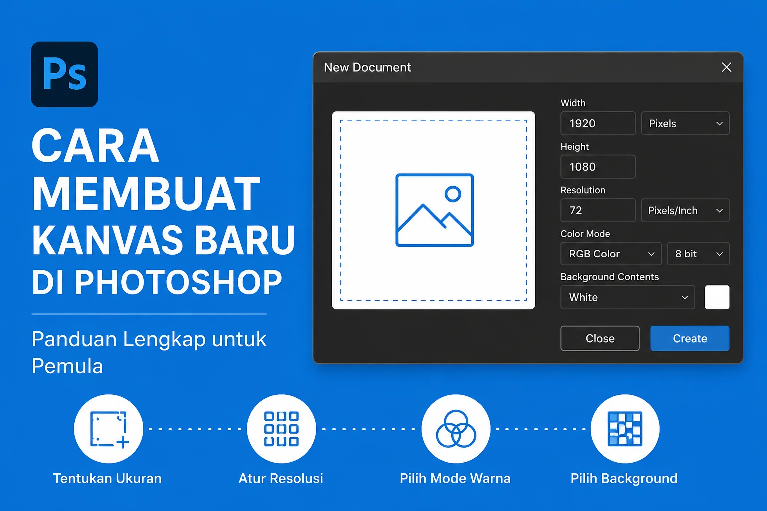 Cara Membuat Kanvas Baru di Photoshop