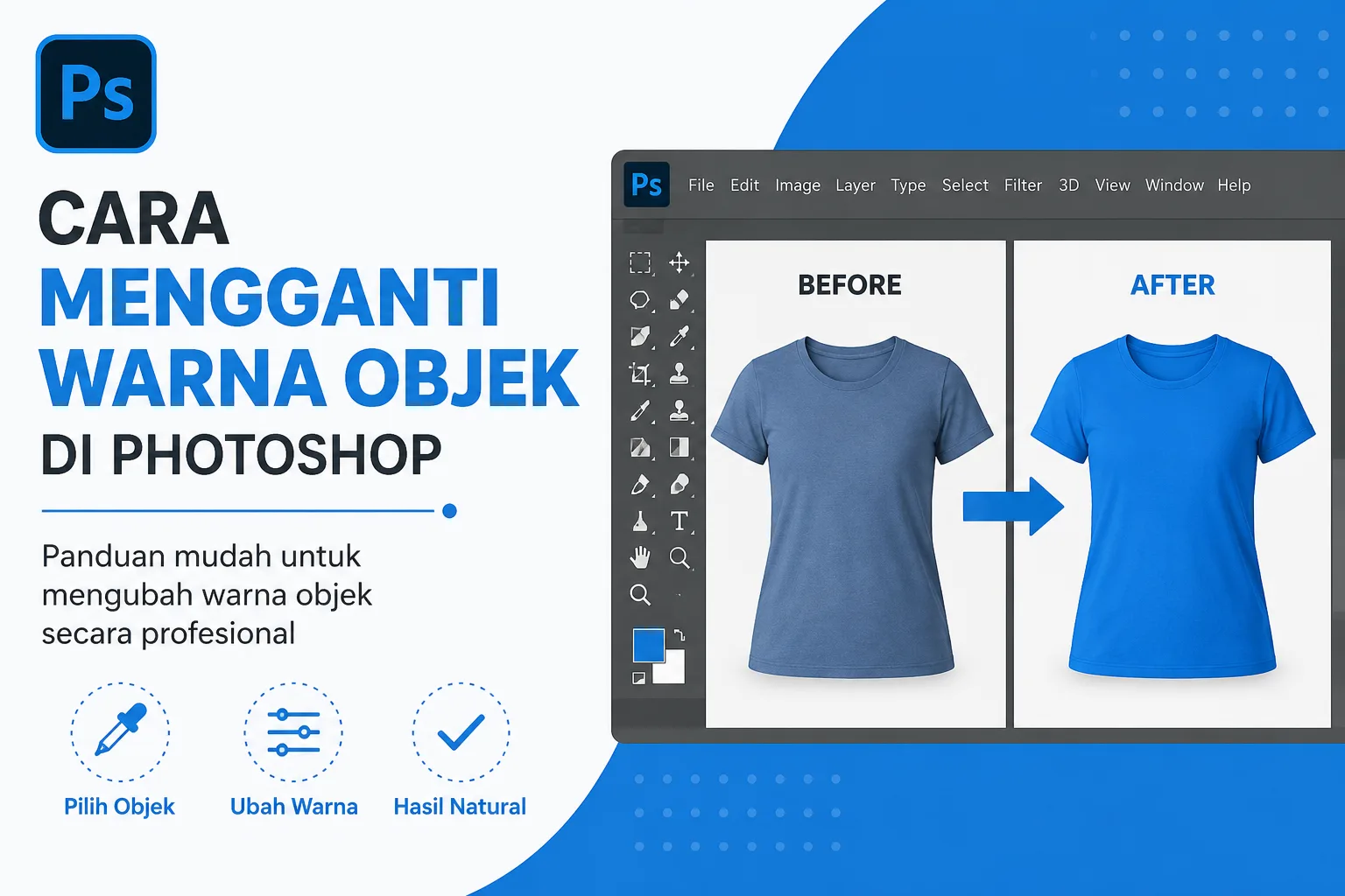 Cara Mengganti Warna Objek di Photoshop